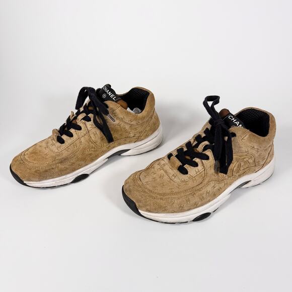 Chanel 22A Suede CC Print Sneaker - Women’s 9 - Picture 6 of 10